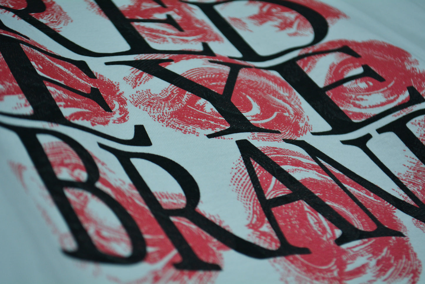 CROPPED VISUAL IDENTITY TEE // METALLIC RED