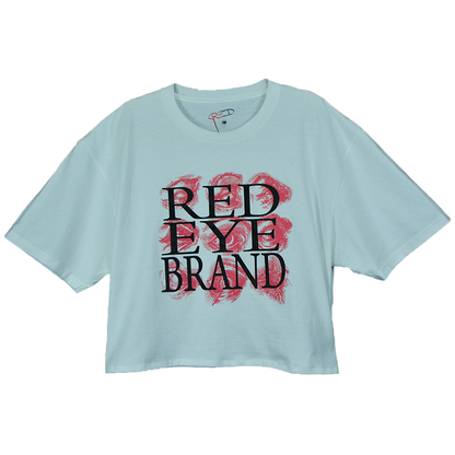 CROPPED VISUAL IDENTITY TEE // METALLIC RED